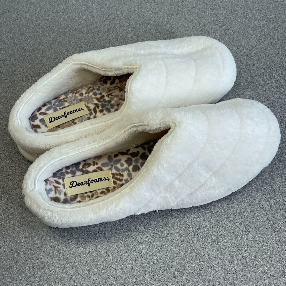 NEW Dearfoams Women's Size S 5-6 Memory Foam Slippers